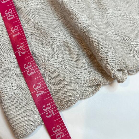 St. John Collection Ombre Knit Open Cardigan Wool Blend Caviar Tikka Waves Red - Picture 10 of 10